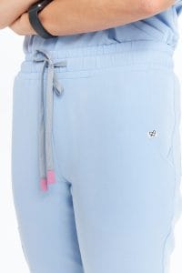 Women’s medical jogger pants scrubs basic CRYSTAL BLUE