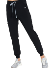 Pantaloni jogger medicali da donna SCRUBS in nero. Collezione BASIC abbigliamento medico MED&BEAUTY