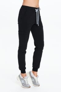 Spodnie medyczne damskie joggery scrubs Basic CZARNE