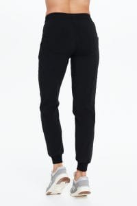 Spodnie medyczne damskie joggery scrubs Basic CZARNE