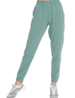 SCRUBS women's medical jogger pants in subtle sage color from the BASIC collection. MED&BEAUTY medical clothing medandbeauty