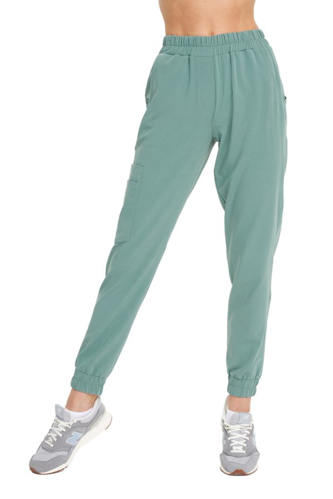 Pantaloni jogger medico donna v1 scrubs basic SUBTLE sage