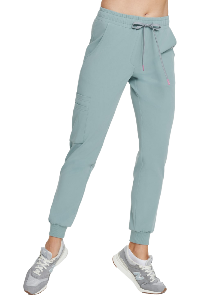 Pantaloni medici donna joggers scrubs Basic Frosty PISTACY