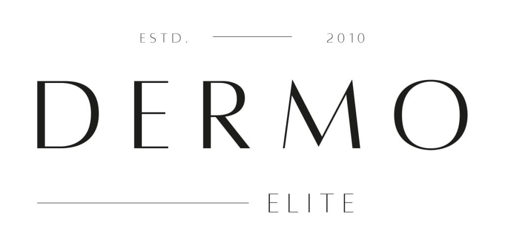 Logo marki Dermo Elite specjalizującej się w odzieży medycznej.