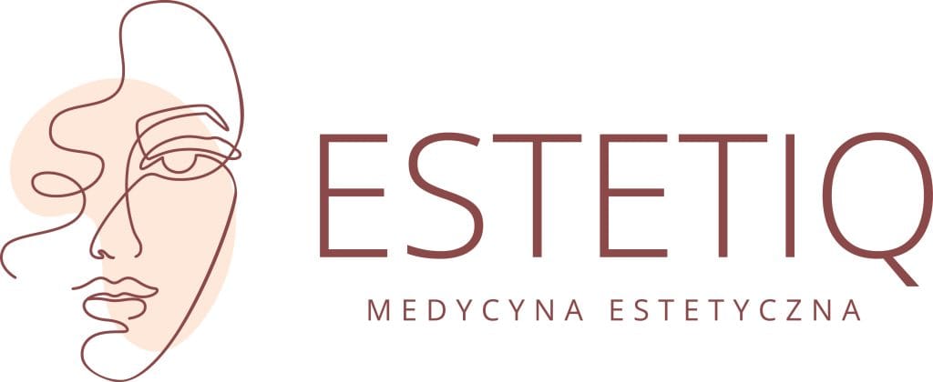 Logo Estetiq z liniowym rysunkiem twarzy symbolizującym medycynę estetyczną