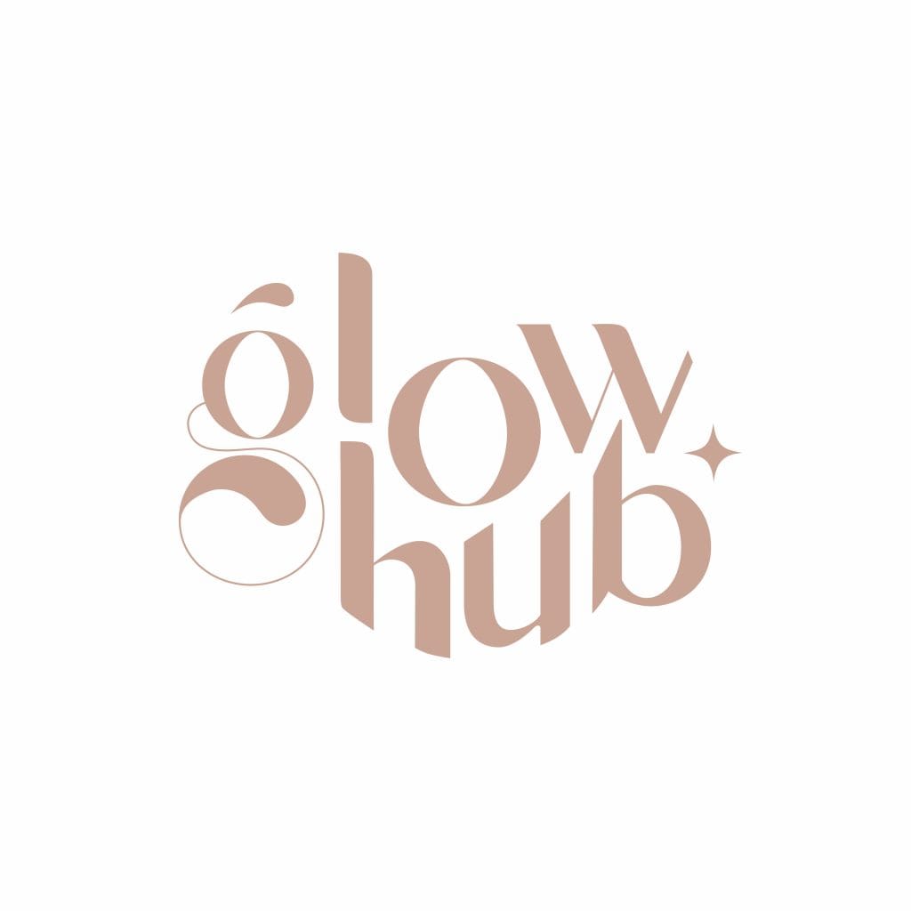Logo Glow Hub w stylu eleganckim i minimalistycznym