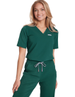 Felpa con cappuccio in pile medicale da donna BOTTLE GREEN