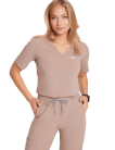 Women’s medical pants WIDE SCRUBS Basic CAPPUCCINO