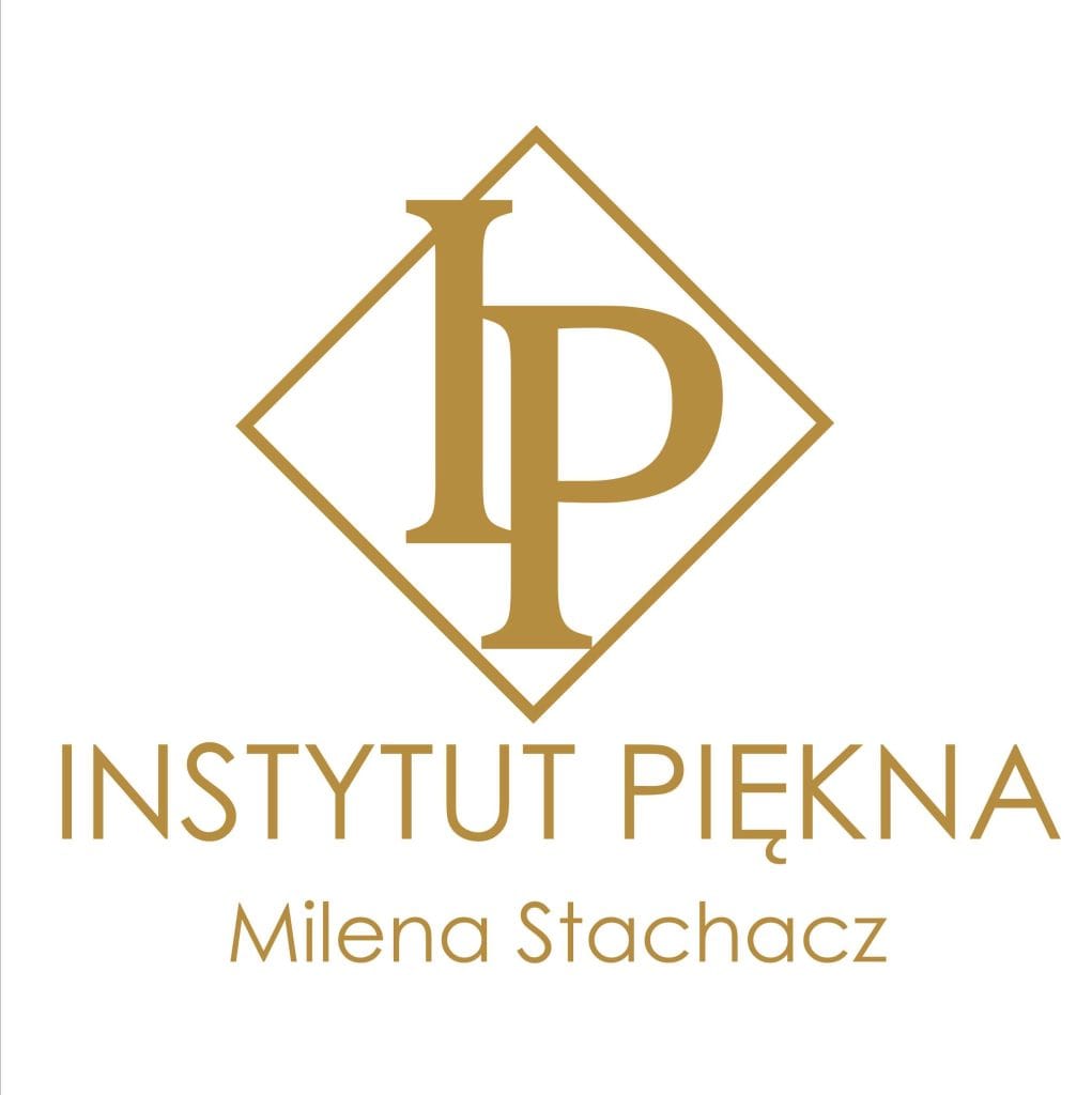 Logo Instytutu Piękna Milena Stachacz w eleganckim złotym kolorze