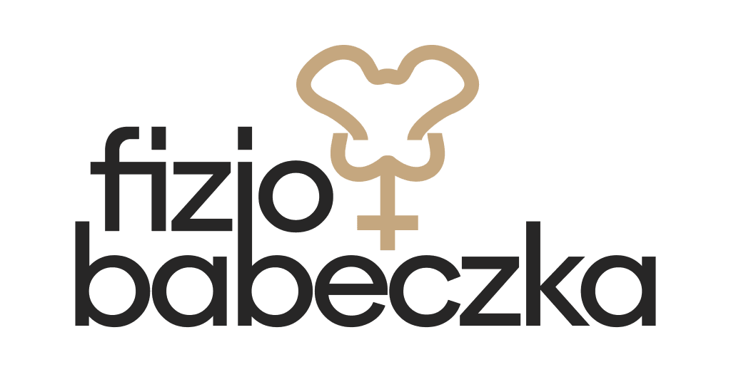 Logo Fizjo Babeczka z symbolem kości i znakiem kobiety