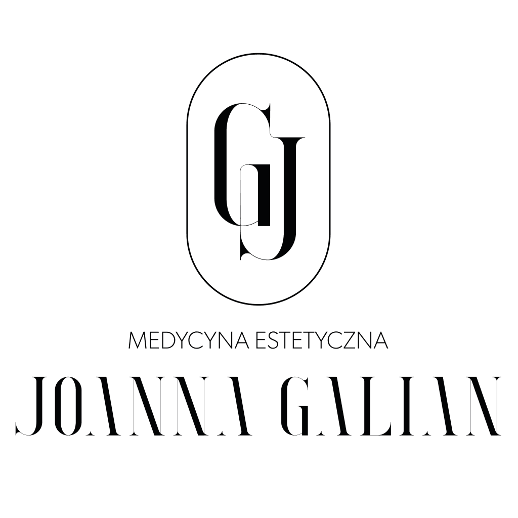 Logo medycyny estetycznej Joanna Gallan z inicjałami GJ