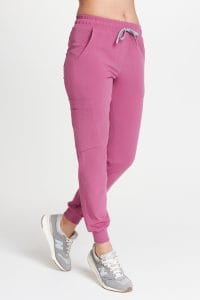 Spodnie medyczne damskie joggery SCRUBS Basic MALINA