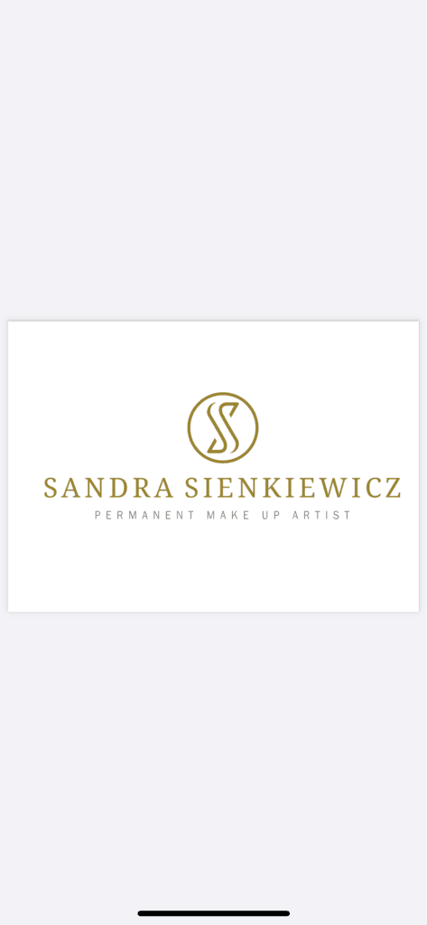 Logo Sandra Sienkiewicz permanent make up artist w eleganckim stylu