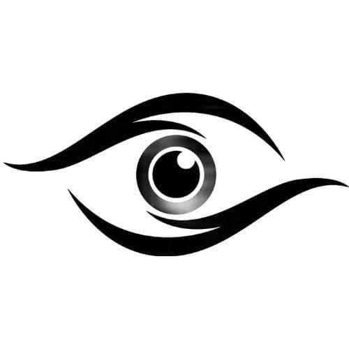 Stylizowane oko – symbol precyzji i troski w medycynie.