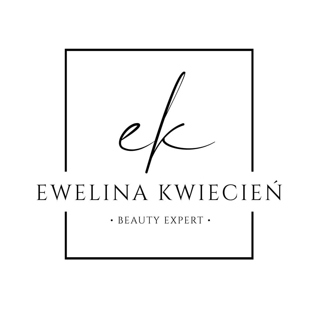 Eleganckie logo Ewelina Kwiecień z napisem beauty expert