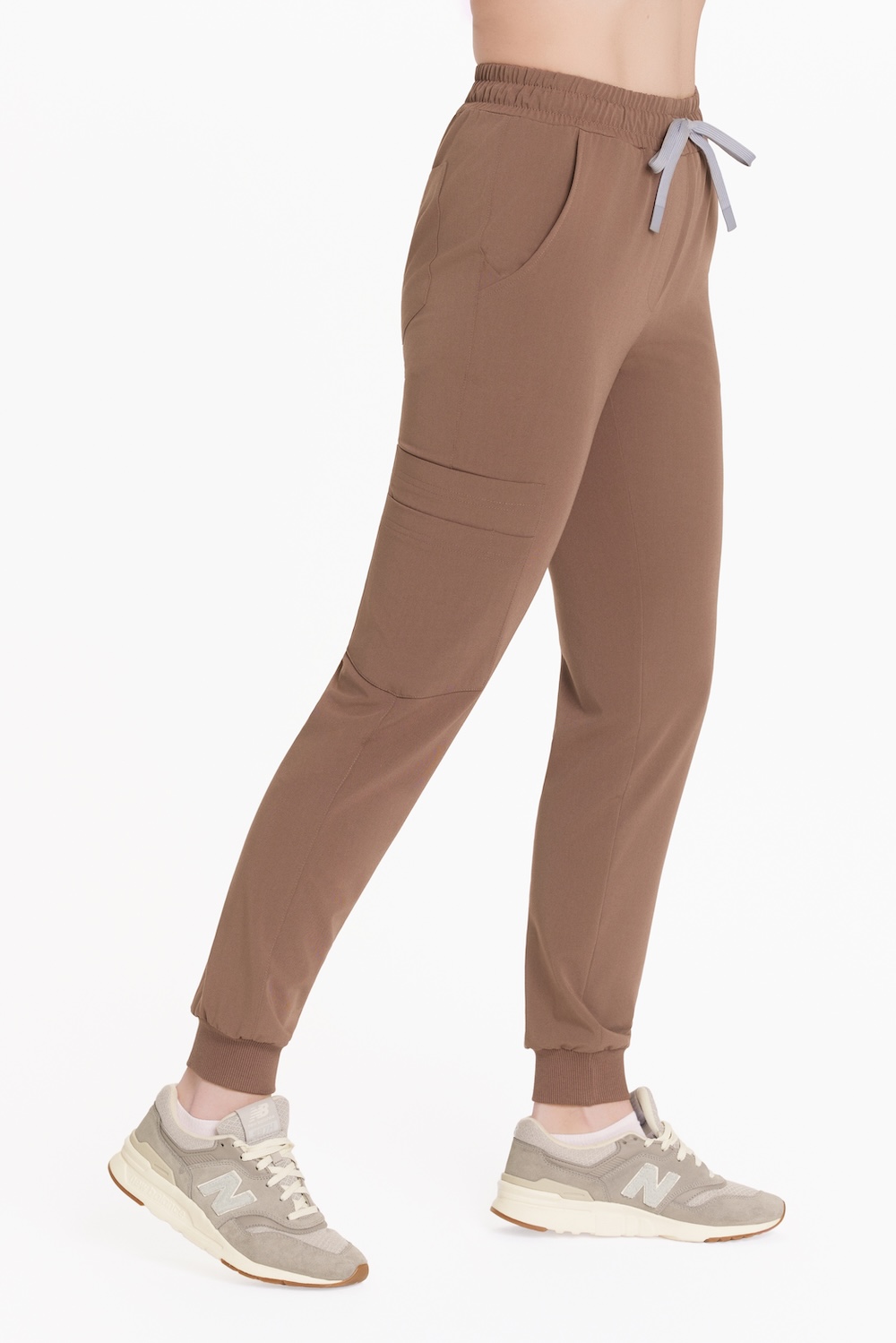 Spodnie medyczne damskie joggery SCRUBS Basic KAKAO