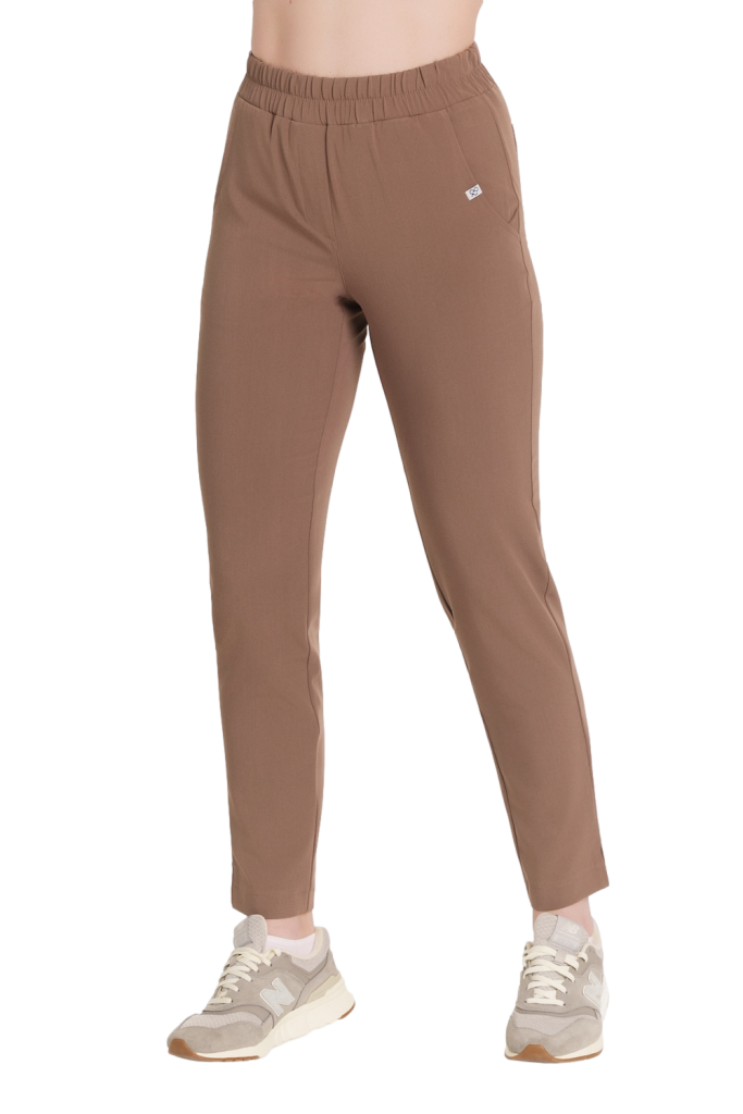 Spodnie medyczne damskie PROSTE SCRUBS Basic KAKAO