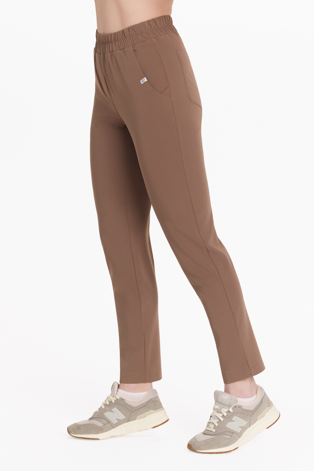 Spodnie medyczne damskie PROSTE SCRUBS Basic KAKAO