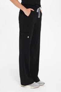 Dámské lékařské kalhoty WIDE scrubs Basic BLACK