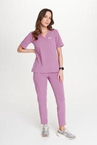 Bluzka medyczna damska SCRUBS Basic One Pocket VELVET PINK