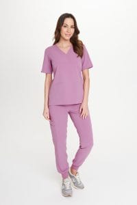 Bluzka medyczna damska SCRUBS Basic VELVET PINK