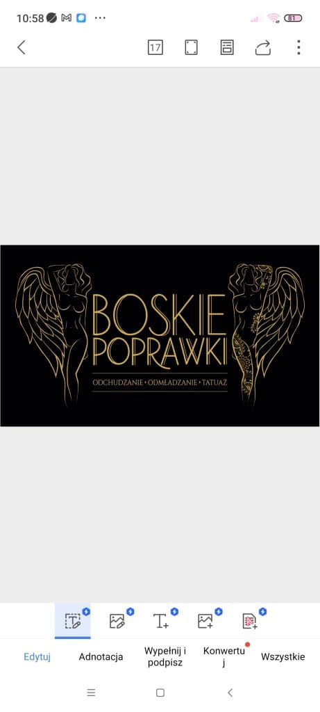 Logo Boskie Poprawki z dwiema sylwetkami kobiet z anielskimi skrzydłami.
