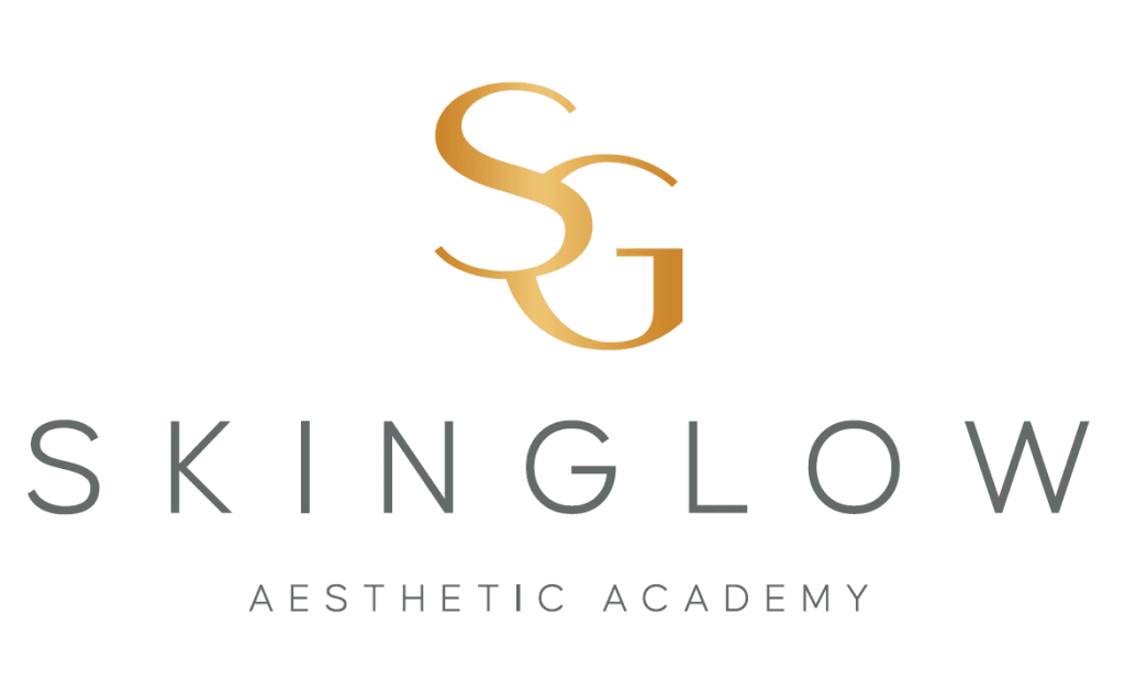 Logo SkinGlow Aesthetic Academy w eleganckim stylu