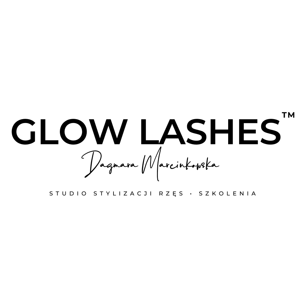 Logo studia stylizacji rzęs Glow Lashes Dagmara Marcinkowska
