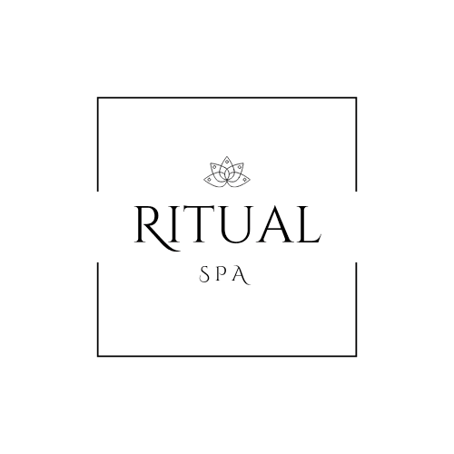 Minimalistyczne logo Ritual Spa z eleganckim kwiatowym motywem
