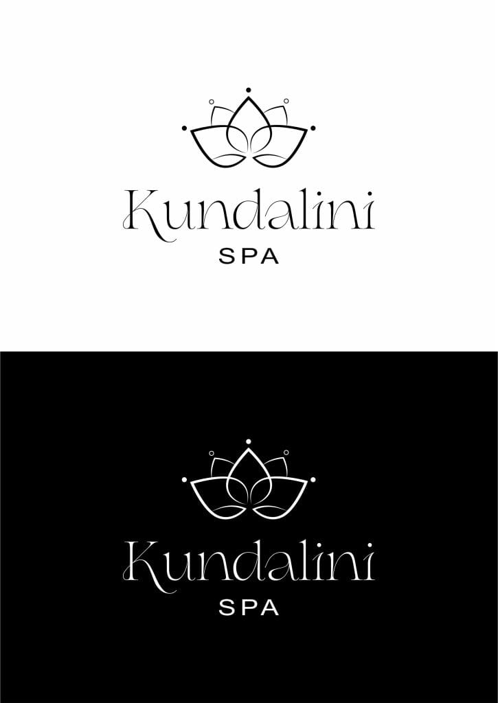Logo Kundalini Spa z motywem kwiatu lotosu