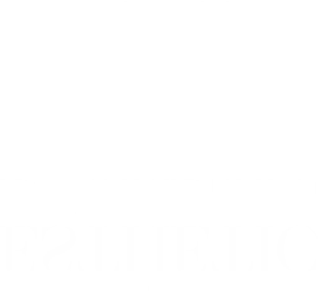 Logo AJ Esthetic Adrianna Jamińska w minimalistycznym stylu