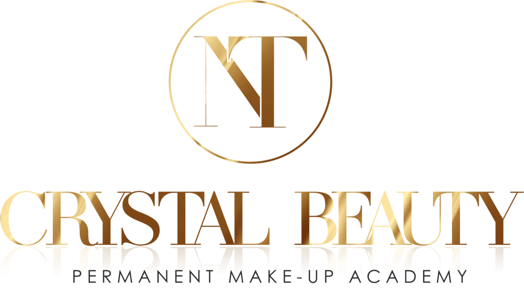 Luksusowe logo Crystal Beauty w kolorze złotym