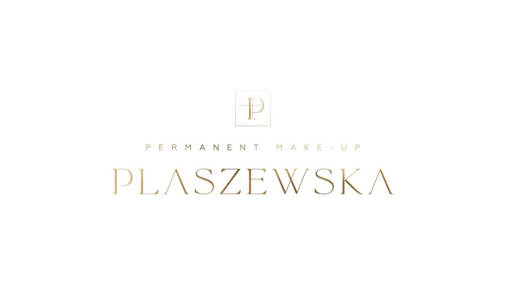 Eleganckie logo Plaszewska związane z makijażem permanentnym