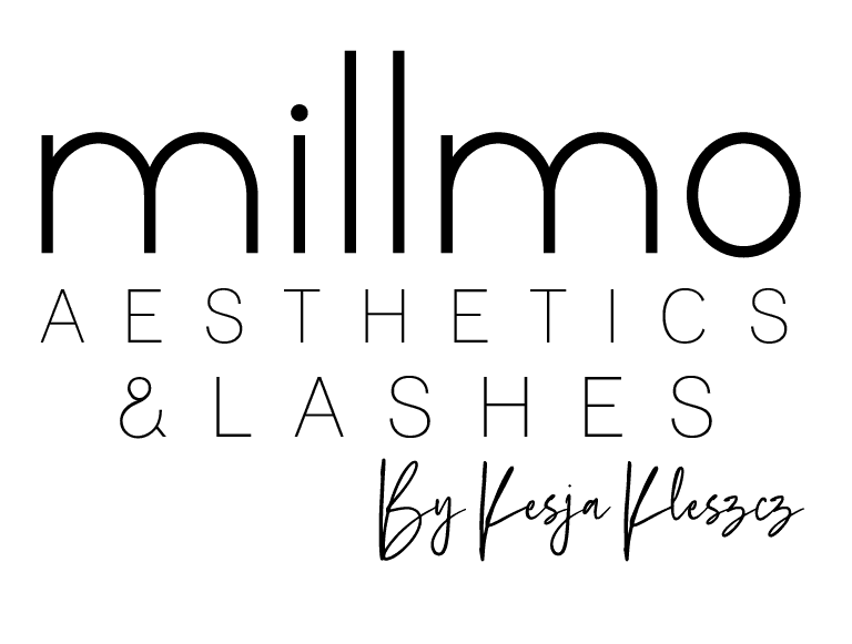 Logo Millmo Aesthetics & Lashes by Kasja Kleszcz