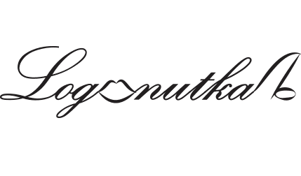 Logo Lognutka w eleganckim stylu pisma odręcznego.