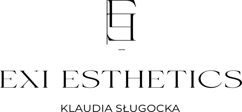 Logo EXI ESTHETICS Klaudia Sługocka z eleganckim monogramem