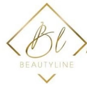 Logo Beautyline w eleganckim stylu ze złotymi literami B i L
