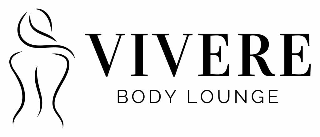 Logo Vivere Body Lounge z sylwetką kobiety w stylu minimalistycznym