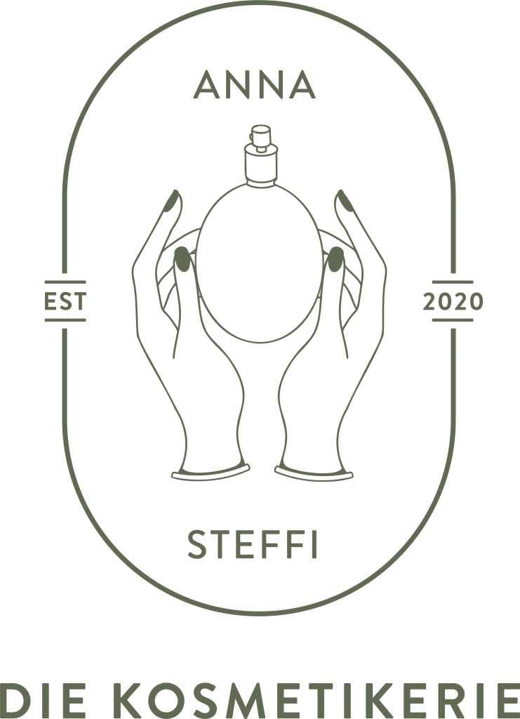 Logo przedstawiające dłonie trzymające butelkę kosmetyku dla strony medandbeauty.com