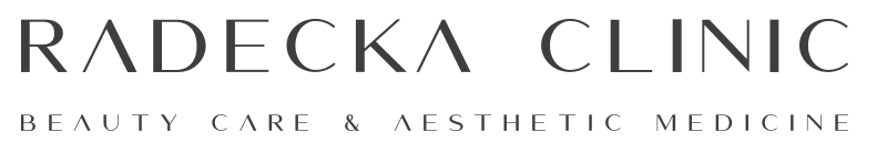Logo Radecka Clinic specjalizującej się w pielęgnacji urody i medycynie estetycznej