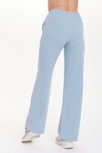 Spodnie medyczne damskie SZEROKIE scrubs Basic CRYSTAL BLUE
