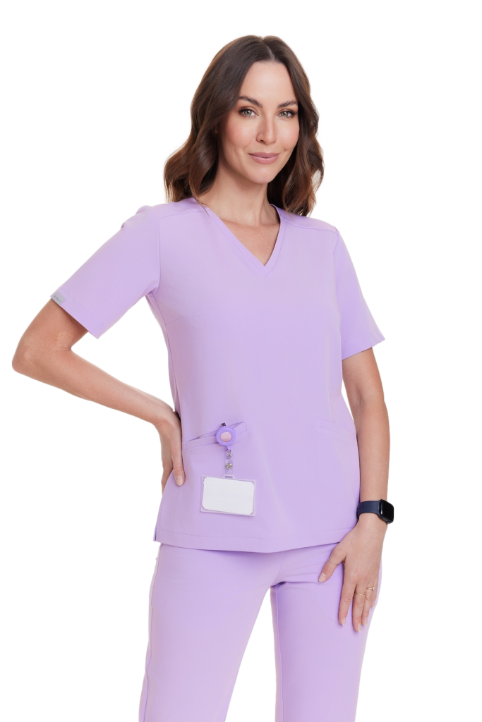 Camicetta medica da donna scrubs Basic NEON PURPLE (Kopia) (Kopia) (Kopia)