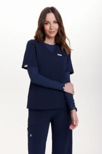 Dámske lekárske blúzky Basic One Pocket GRANITE