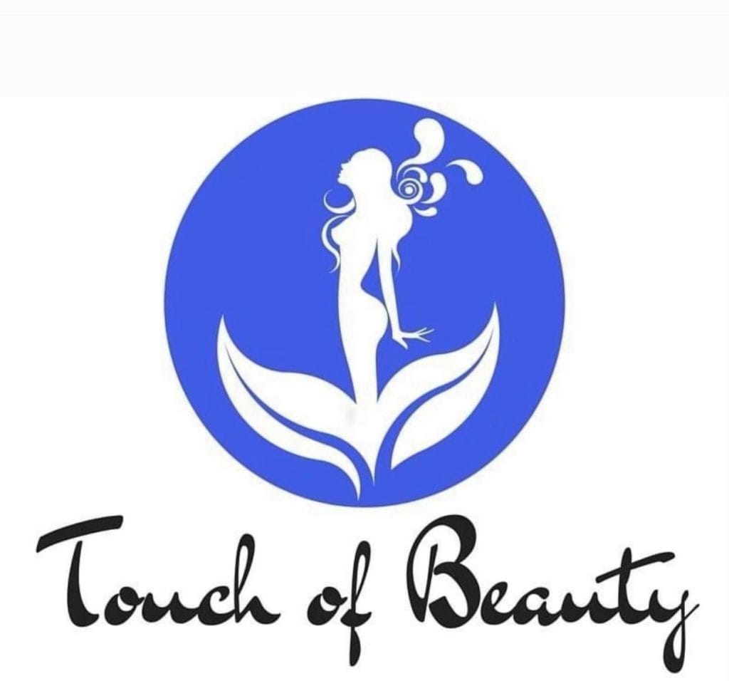 Logo z sylwetką kobiety i napisem Touch of Beauty