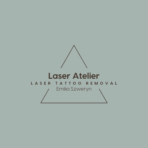 Logo Laser Atelier specjalizującego się w usuwaniu tatuaży laserem