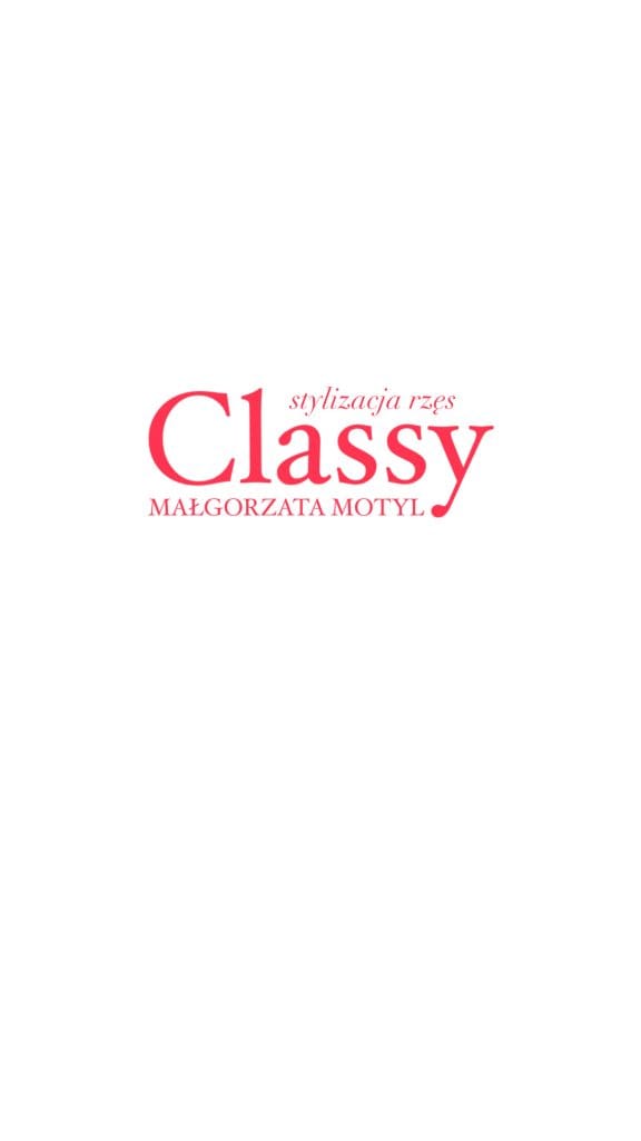 Logo firmy Classy oferującej stylizację rzęs Małgorzata Motyl