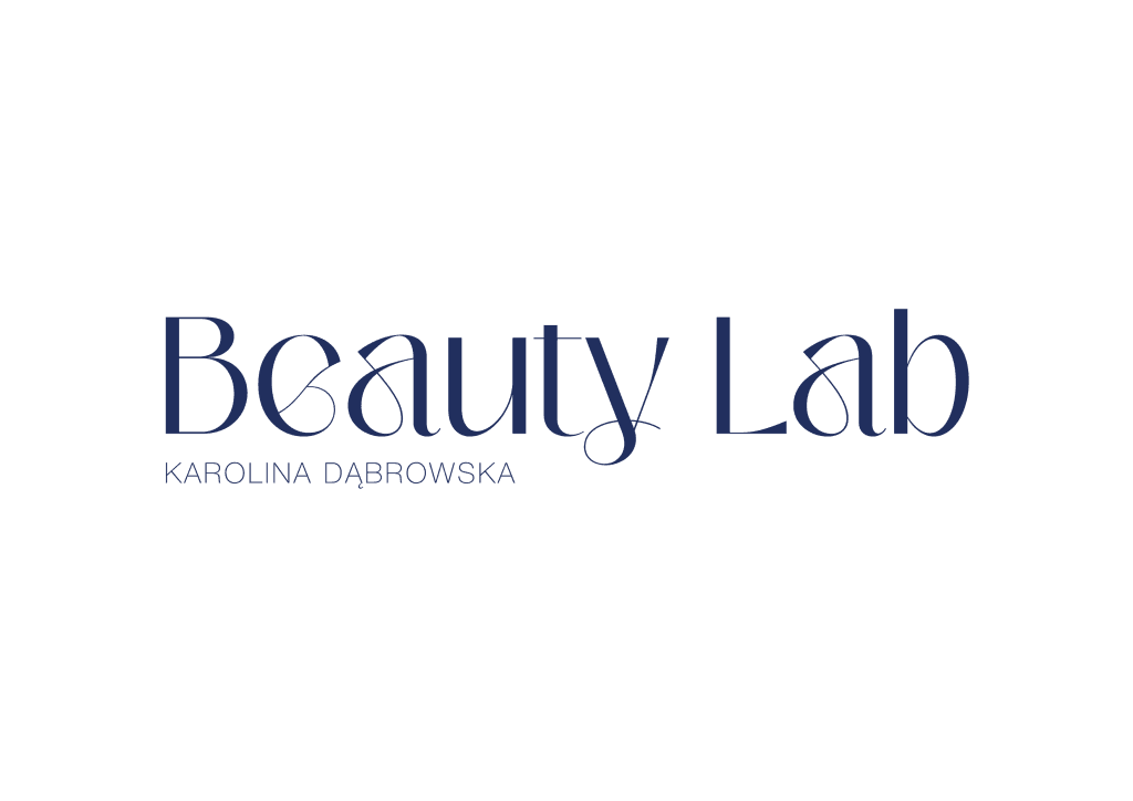 Logo Beauty Lab Karolina Dąbrowska na czarnym tle