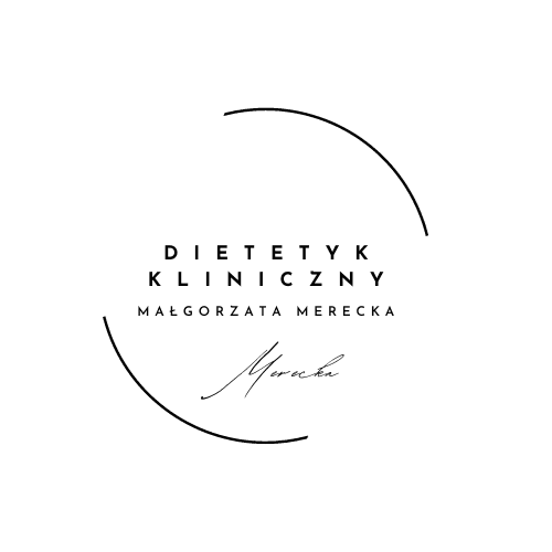 Logo dietetyka klinicznego Małgorzaty Mereckiej w nowoczesnym stylu