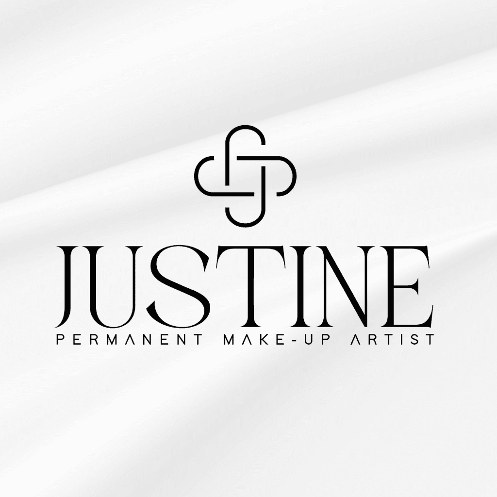 Logo marki Justine powiązanej z makijażem permanentnym