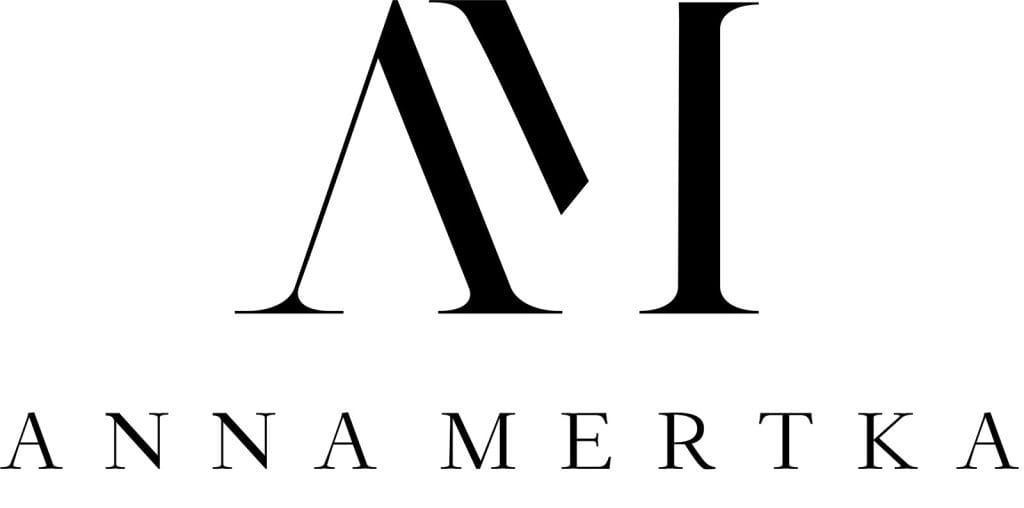 Logo AN z nazwą Anna Mertka w nowoczesnym stylu